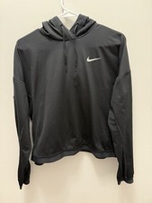 Nike Women s Black Running Therma Fit Cropped Hoodie Size S