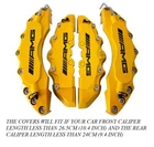 BIG & MEDIUM YELLOW CAR BRAKE CALIPER COVERS AMG LOGO 4 PCS FOR MERCEDES-BENZ