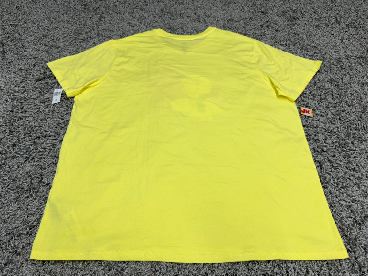 NEW Disney Shirt Adult XXL Yellow Knick Knack Pixar Short Snow Man 