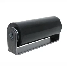 6" Rubber Gate Roller – Top Guide Sliding Wheel for Metal Gates – Black