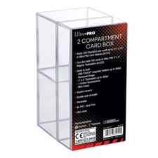 Ultra Pro 2 Compartment Card Storage Box - Holds Toploaders and Magnetics