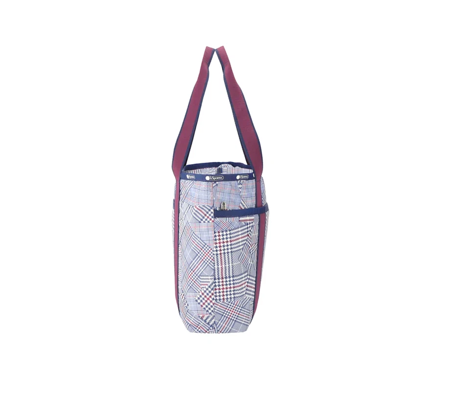Bolso de Mano LeSportsac Puzzled Plaid Todos los Días con Cremallera Multidimensional Moderno Glen Plaid Foto 4 de 4