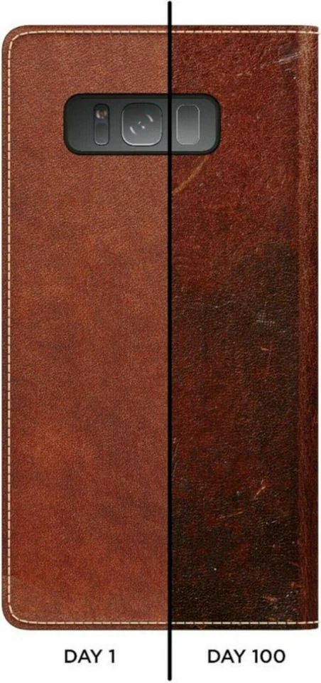 NUEVA Funda Folio Cuero Nomad Horween para Samsung Galaxy Note8 Marrón Pátina Resistente Foto 4 de 4