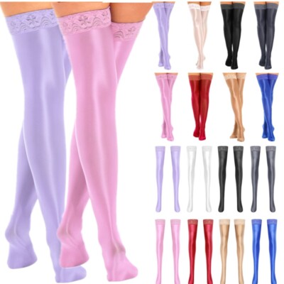 Women's Lace Thigh High Stockings With Garter Belt Women's Thigh High Lace  Stockings