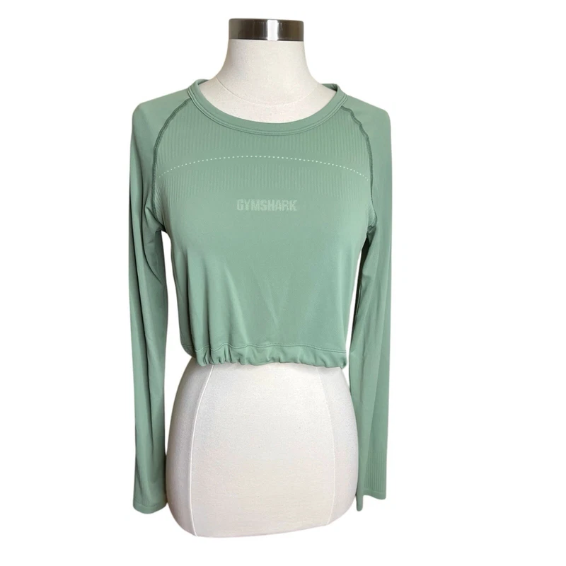 gymshark long sleeve seamless lightweight crop cinched 