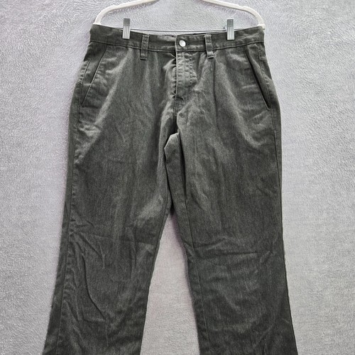Volcom Men Jeans 32 Green Denim Pockets Mid Rise Polyester Cotton 30 in Inseam - Picture 13 of 13