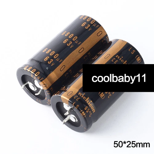 2pcs NICHICON LS 6800uf 63v 6800uf electrolytic Capacitor 50*25mm