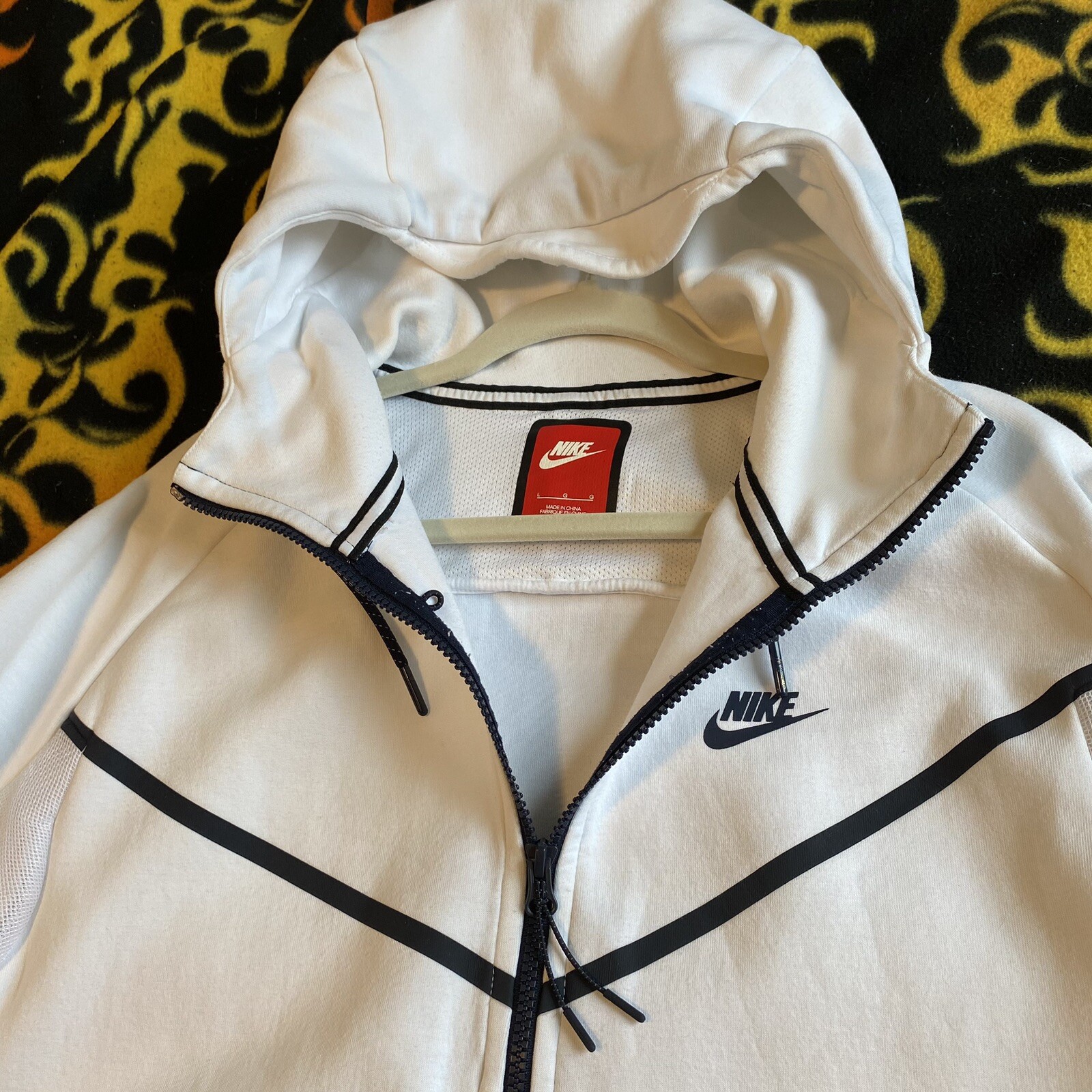 NIKE TECH FLEECE HERO WINDRUNNER HOODIE WHITE SIZE LARGE VERY RARE!! image 5