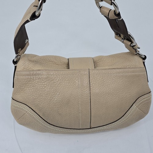 Vtg Y2K COACH 10723 Soho Buckle Pebbled Leather Hobo Bag Beige Sufflette Hampton - Picture 7 of 16