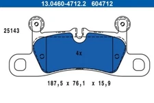 Brake pad set, disc brake ATE 13.0460-4712.2