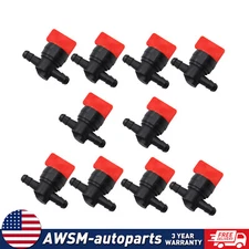 10pcs 1/4" In-Line Straight Fuel Gas Cut-Off/Shut-Off Valves For Small Engines
