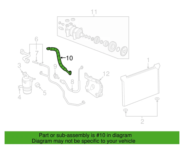 Conjunto de manguera de aire acondicionado GM OEM para Chevy Silverado 1500/Sierra 1500/Yukon 2010-2013 Foto 4 de 4