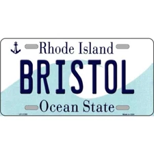 Bristol Rhode Island Novelty Art License Plate Metal Tin Sign Plaque Wall Decor