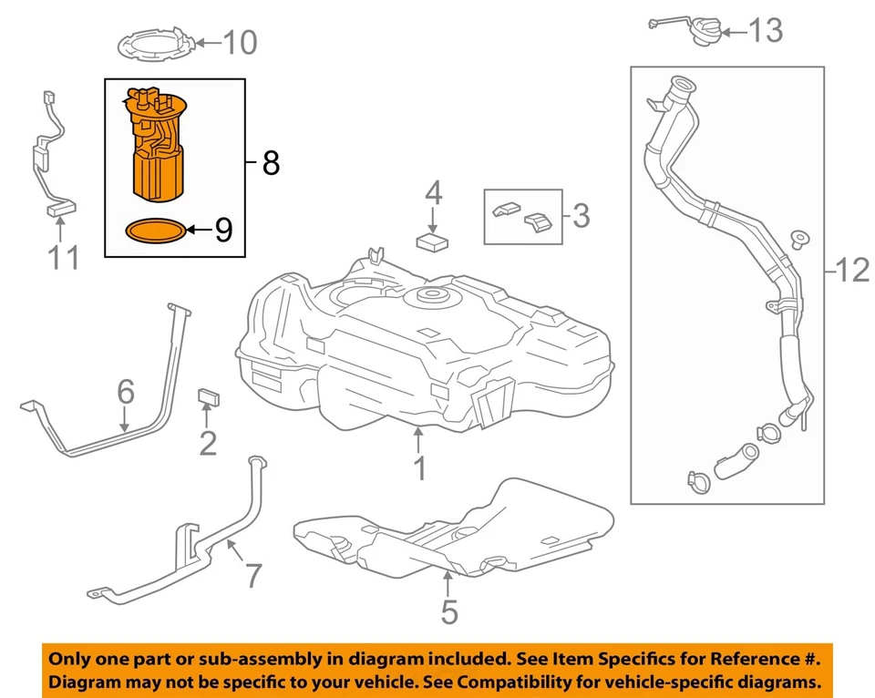 Used Fuel Pump fits: 2016 Chevrolet Trax Pump Assembly FWD Grade A - Image 3 of 4