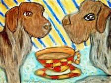 Dog Art Print 5 x 7 Wirehaired Pointing Griffon Collectible Signed Artist KSams