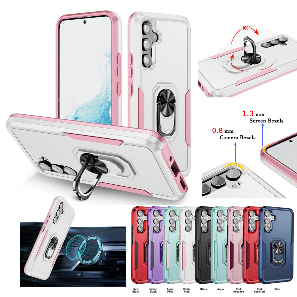 For Samsung A72 A54 A53 A52 A42 A32 A30 A21S A12 A02 Phone Case Ring Metal Stand