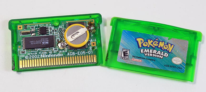 GBA Pokemon Emerald (Nintendo Game Boy Advance, 2005) Authentic Cart-New Battery