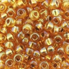 Miyuki Round Rocaille Seed Beads Size 6/0 20GM Silver Lined Gold AB 6-1003