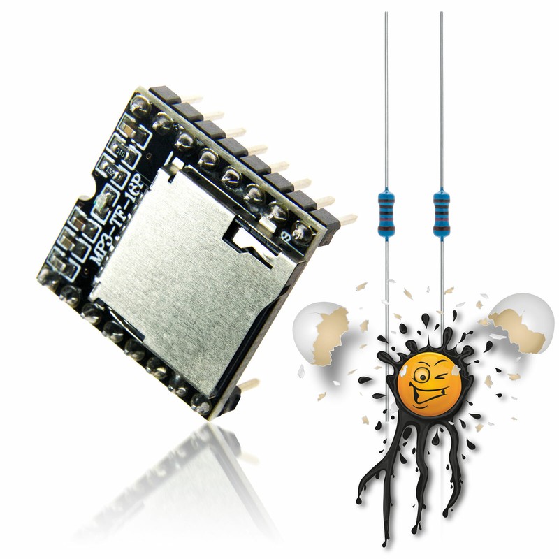 Arduino WeMos MP3 DFPlayer Decoder Module Card Reader MH2024K-24SS UART 3.3-5V