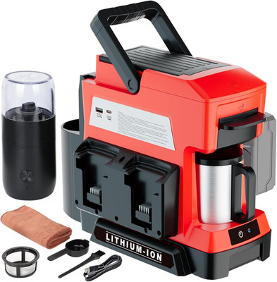 Portable Cordless Coffee Maker for Milwaukee 18V Battery - 3 Brew Options