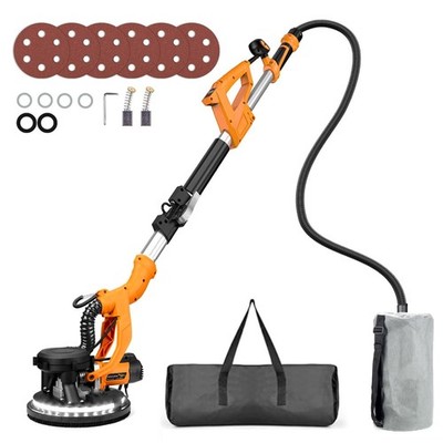 9'' Drywall Sander 750W Pure Copper Motor, 6 Sanding Discs Included Foldable
