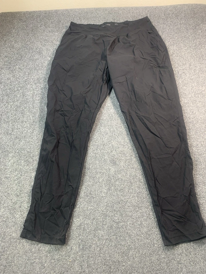 Mountain Hardwear Pants Joggers Womens Large Black Tapered Leg Active - Image 2 of 4