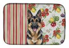 Caroline's Treasures German Shepherd Vegetables Dish Drying Mat WDK8246DDM