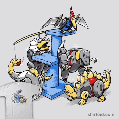 TRANSFORMERS Dinobots DINO-PETS Cartoon Action Figure Spoof T-SHIRT RIPT Apparel