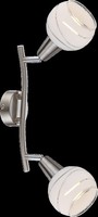 Globo Elliott Led Strahler Metall Nickel Matt, 2X E14 Led, Warmweiß, 400 Lm, 300