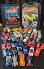 Vintage Die Cast Hot Wheels & Matchbox Cars With 2 Storage Cases (66 Cars)
