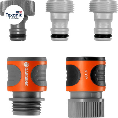 (18270-81) 5-Piece Quick Connect Hose Fittings: Garden Hose Quick Connect Kit fo