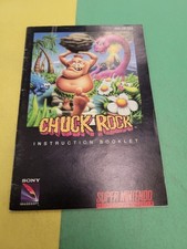Chuck Rock SNES Super Nintendo Original Instruction Manual Only