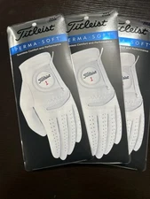 3 NEW TITLEIST PERMA-SOFT MEN’S Med.Golf Gloves  RIGHT Medium