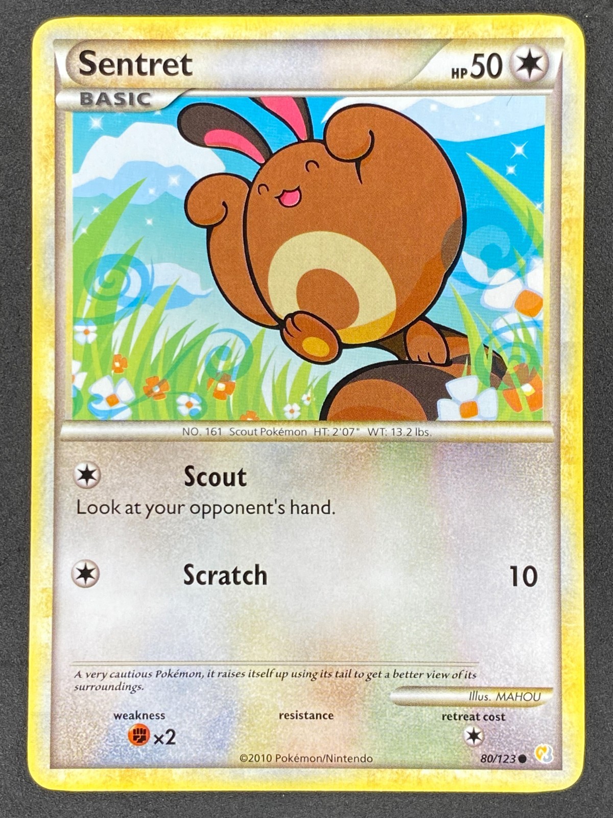 Pokémon Sentret 80/123 HS HeartGold & SoulSilver NM