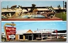 Munger Moss Motel Lebanon MO 1970 Postcard Swimming Pool Neon Sign Vintage