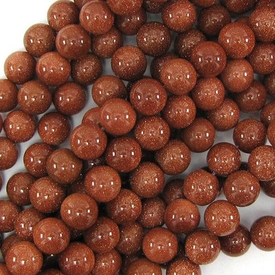 Goldstone Round Beads 14.5'' Strand Sandstone 2mm 3mm 4mm 6mm 8mm 10mm 12mm