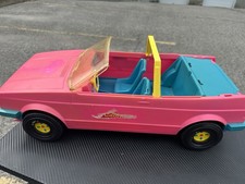 VTG Mattel 1981 Barbie Club California PINK NEON Family VW Golf Convertible Car