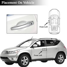 Poignée De Porte Extérieure Pour Nissan Rogue 10-15 Et Murano 03-07 - Neuf, Chromé, Plastique, 1 An De Garantie