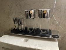 Alessi Programma 8 Set Condimenti Sale Pepe Olio Aceto Nuovo Anni 70