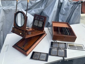 GRAPHOSCOPE VISIONNEUSE COFFRET Bois pour photos cartes postales