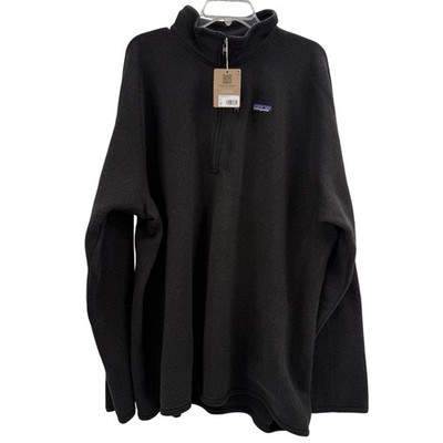 Patagonia Better Sweater Pullover Mens 3XL Black 1/4 Zip Fleece 25523 Outdoors