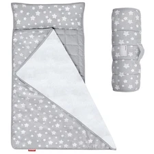 Moonsea Toddler Nap Mat with Fleece Minky Blanket, Lightweight, Soft Perfect for
