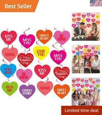 40Pcs Valentine's Day Heart Hanging Swirl Decorations, Sweet Valentine's Day ...