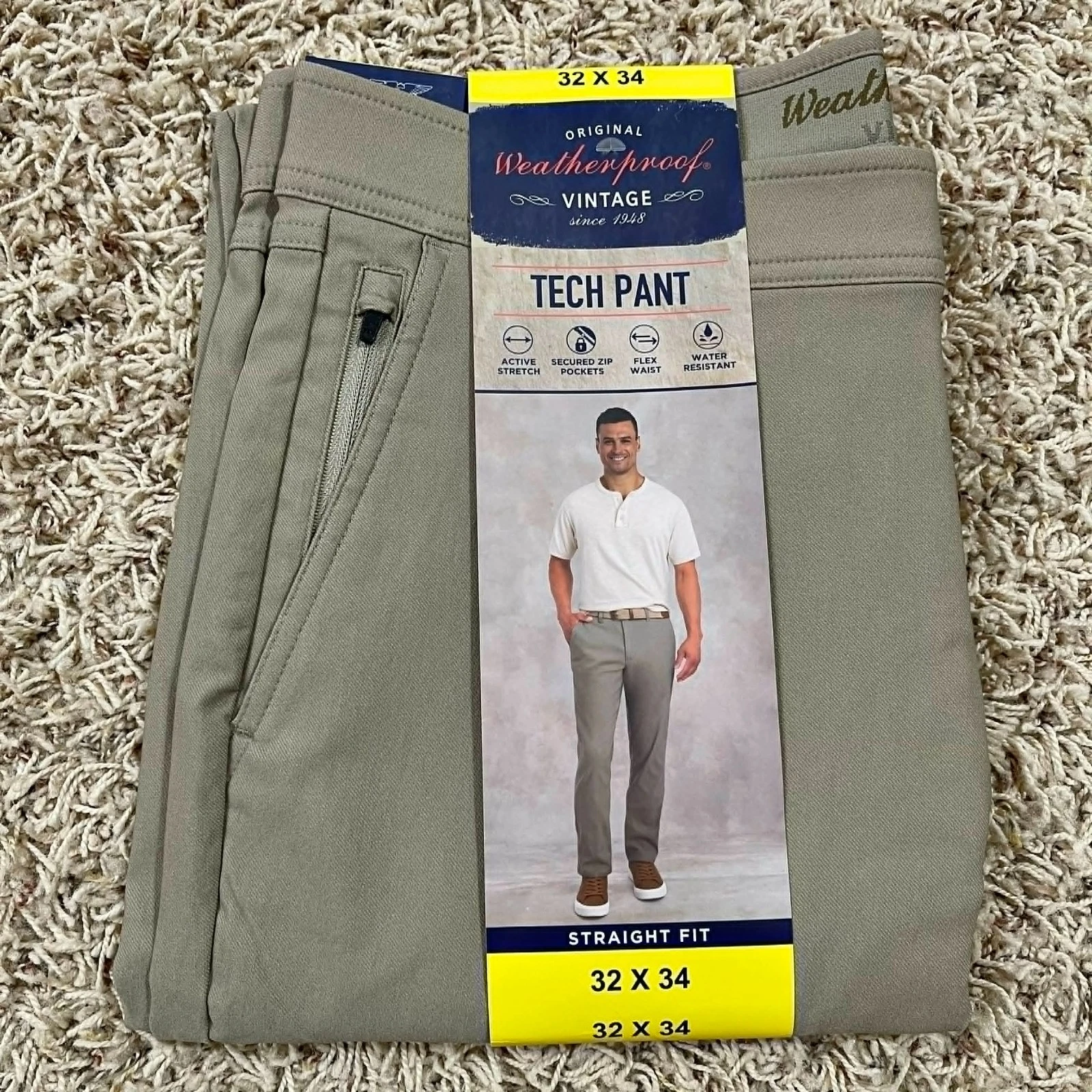 Weatherproof Vintage Men's Tech Pants Tan, Size 32x34 (New)
Opens in a new window or tab
