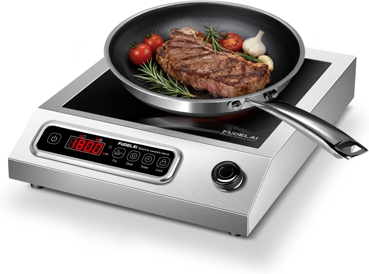 Induction Cooktop 1800W Stove Burner Cooker Portable Commercial Countertop
Opens in a new window or