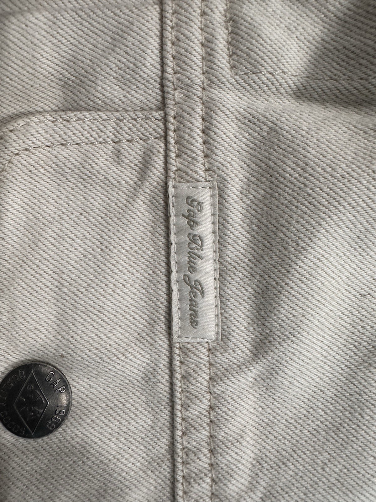 GAP Ivory Women's Collared Button Jacket Pockets … - image 4