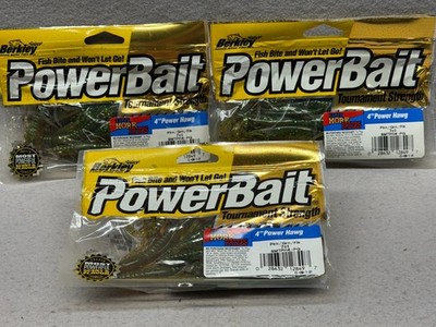 Obsolete Vintage Berkley 4'' Power Hawg Tournament Strenght (3) 7 packs