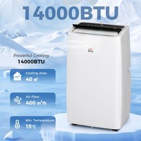 14,000 BTU Moible Air Conditioner for Room up to 430 sq.ft, with 24H Timer