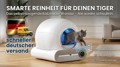 65L Katzenklo Selbstreinigende Katzentoilette mit APP für viele Arten von Streu