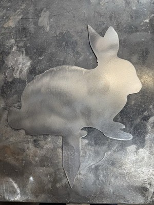 Sitting Rabbit Stake Garden Bunny Silhouette Yard Sign